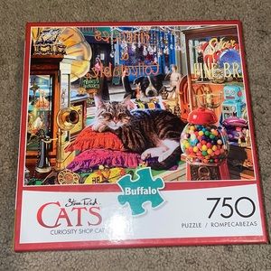 Buffalo puzzle, cats curiosity shop cat, 750 piece puzzle